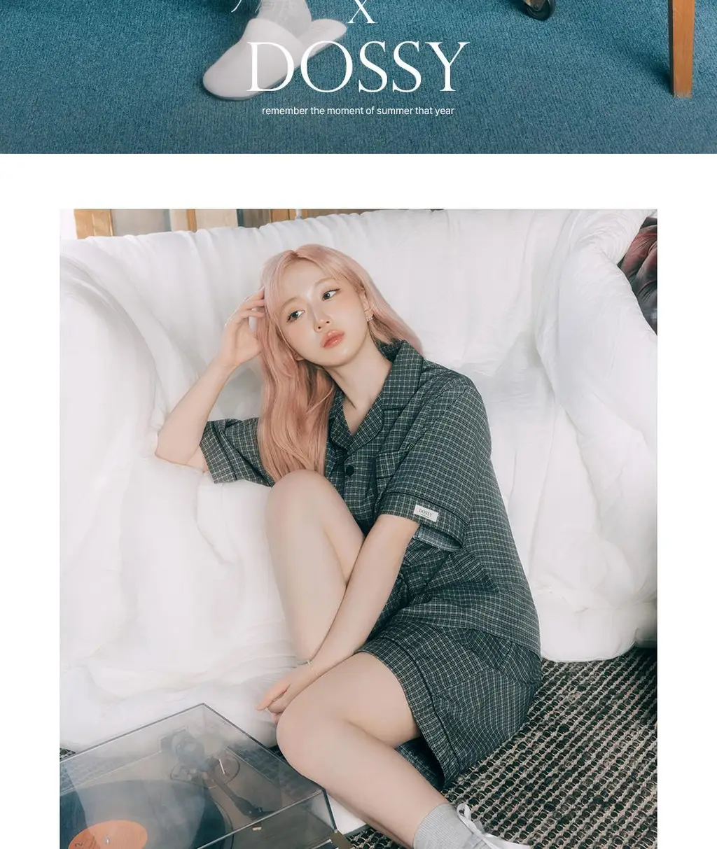 [해원 PICK] 도씨 실크핏 더스트 반팔 커플 잠옷 세트 상세페이지 2